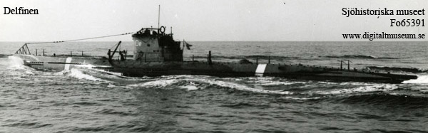 Submarine Delfinen, constructed by Kockums, delivered in 1936