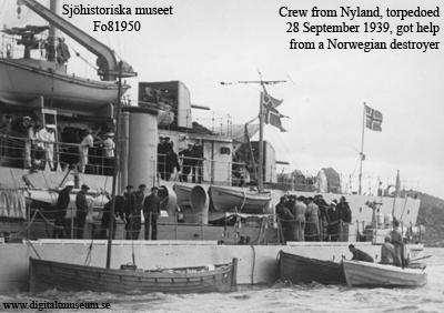 Crew from Nyland got help from a Norwegian destroyer